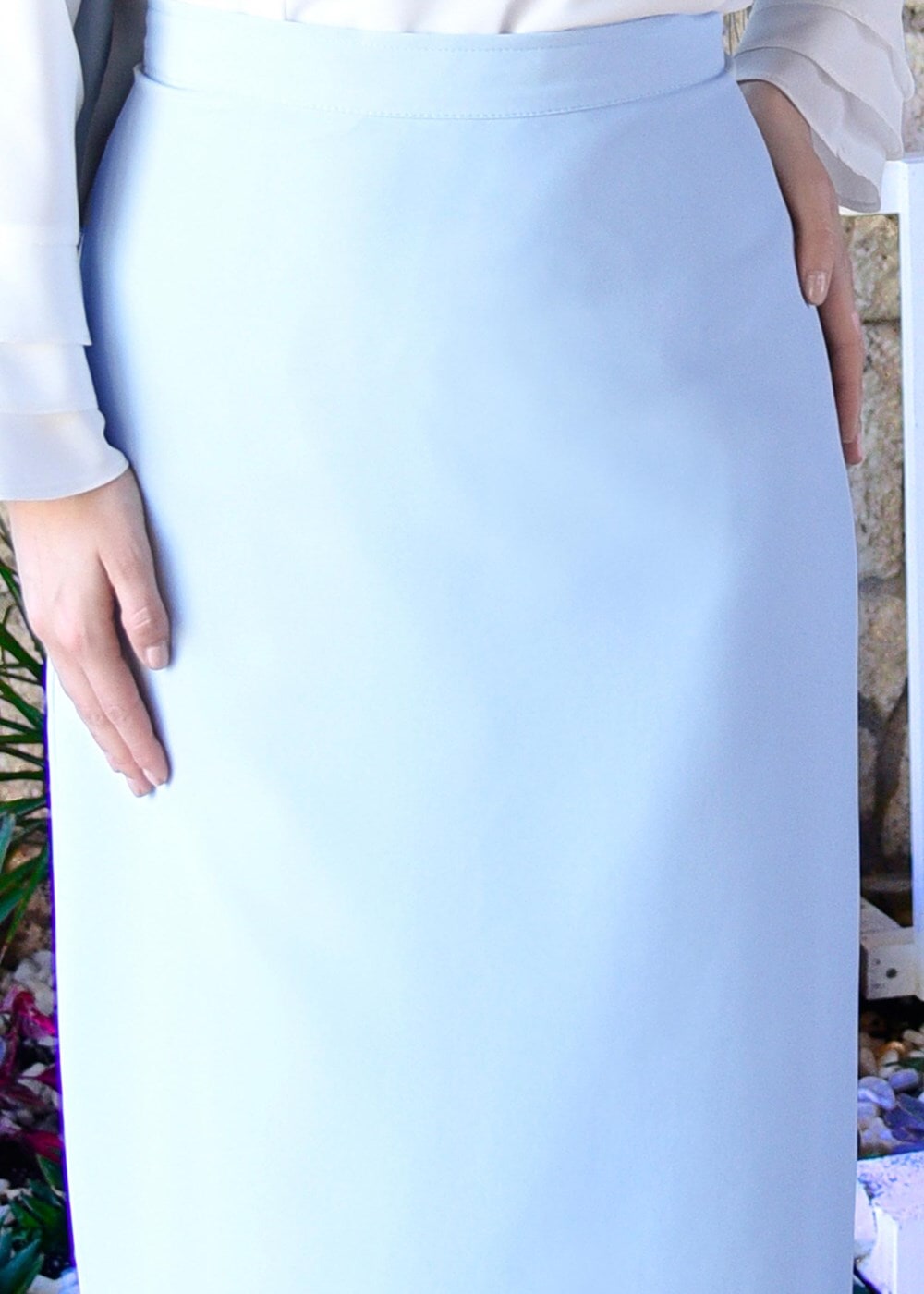 Vêtements hijab BLEU JUPE À HAUTE-TAILLE 9819 