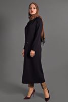 Tesettür giyim MÜRDÜM  PETEK KUMAŞ FERMUARLI TRENÇKOT 35157