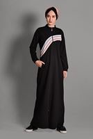 Hijab clothing BLACK ZIPPED SPORT TOPCOAT 0128 