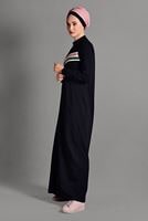 Hijab clothing NAVY BLUE ZIPPED SPORT TOPCOAT 0128 