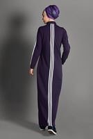 Tesettür giyim MOR FERMUARLI ÇİZGİ DETAYLI SPOR FERACE 8028 