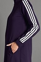 Tesettür giyim MOR FERMUARLI ÇİZGİ DETAYLI SPOR FERACE 8028 