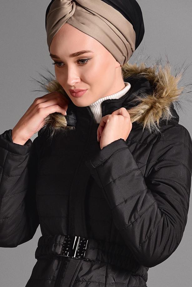 Vêtements hijab  BELTED PUFFER COAT 4502  - TRENDTESETTÜR