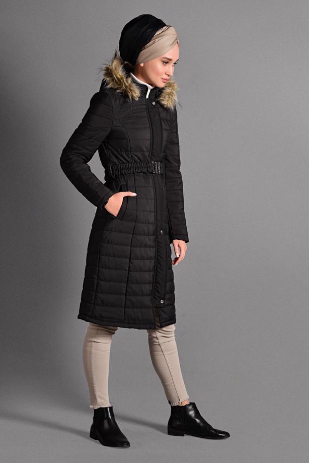 Vêtements hijab  BELTED PUFFER COAT 4502  - TRENDTESETTÜR