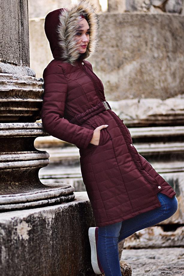 Vêtements hijab  BELTED PUFFER COAT 4502  - TRENDTESETTÜR