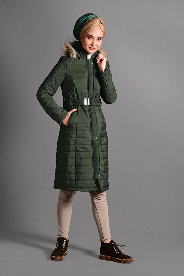 Vêtements hijab  BELTED PUFFER COAT 4502  - TRENDTESETTÜR