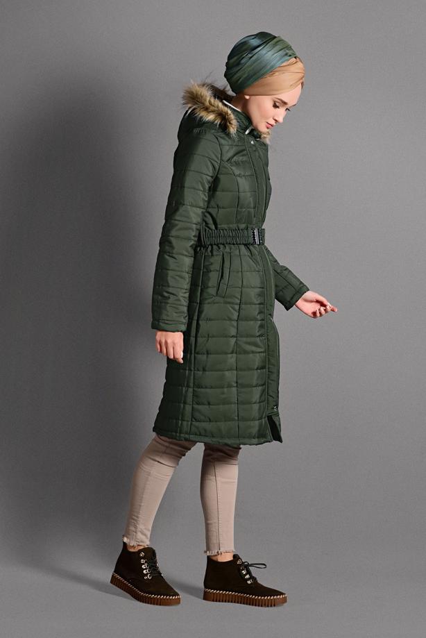 Vêtements hijab  BELTED PUFFER COAT 4502  - TRENDTESETTÜR