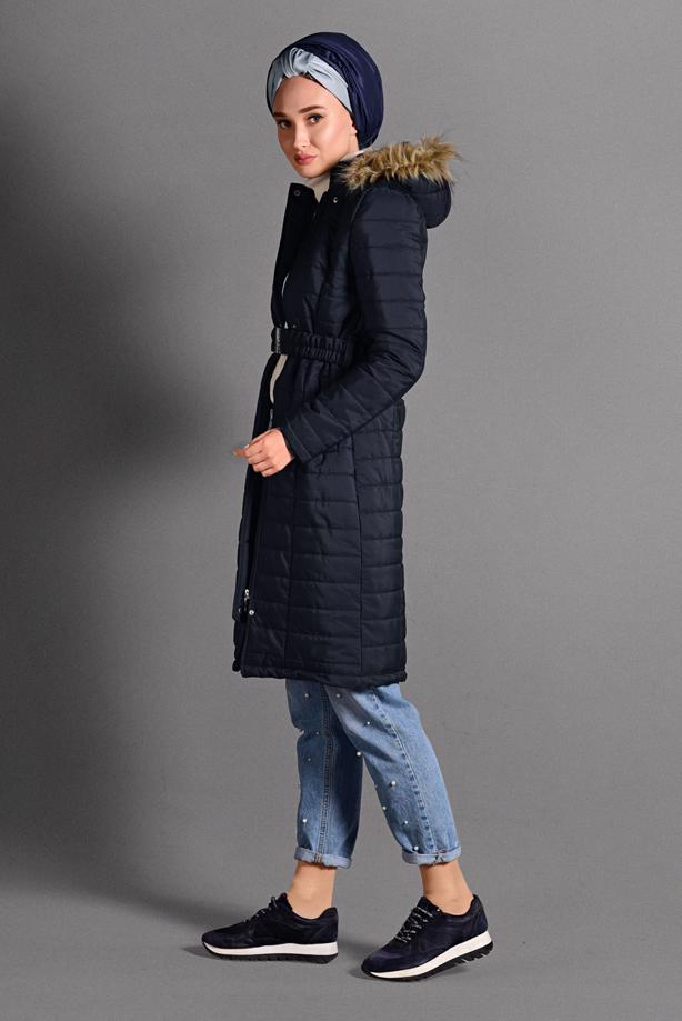 Vêtements hijab  BELTED PUFFER COAT 4502  - TRENDTESETTÜR