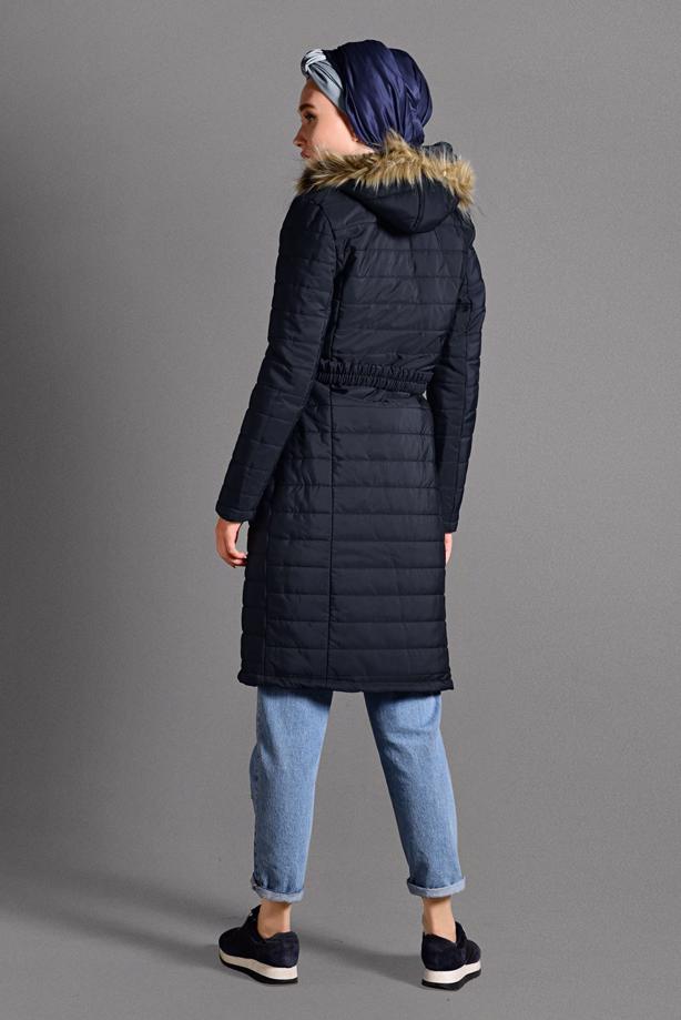 Vêtements hijab  BELTED PUFFER COAT 4502  - TRENDTESETTÜR