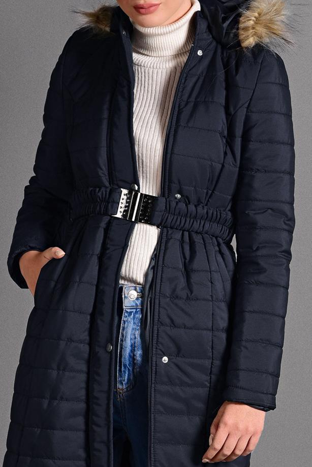 Vêtements hijab  BELTED PUFFER COAT 4502  - TRENDTESETTÜR