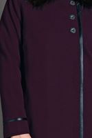 Tesettür giyim MÜRDÜM KÜRK YAKA DÜĞMELİ KAŞE KABAN 9670