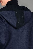 Tesettür giyim LACİVERT FERMUARLI CEP DETAYLI KABAN 9683 