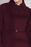 Tesettür giyim BORDO HAKİM YAKA KAŞE KABAN 9687