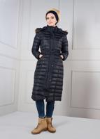 Tesettür giyim LACİVERT T 9711 Alvina Winter Safir Kaban