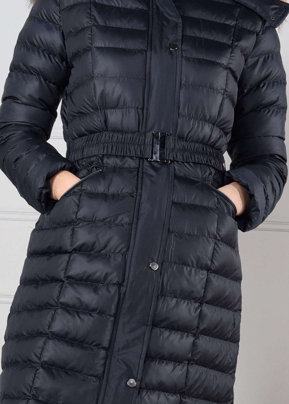 Tesettür giyim LACİVERT T 9711 Alvina Winter Safir Kaban