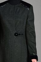 Tesettür giyim YEŞİL KUŞGÖZÜ DETAYLI KABAN 9736 