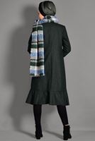 Tesettür giyim HAKİ ETEK UCU VOLANLI ERKEK YAKA KABAN 9743 