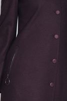 Tesettür giyim MÜRDÜM DÜĞMELİ HAKİM YAKA KABAN 9744 