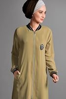 Hijab clothing BROWN PATCH DETAILED TRACKSUIT 9106 