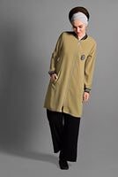 Hijab clothing BROWN PATCH DETAILED TRACKSUIT 9106 