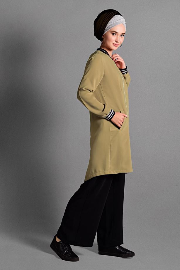 Hijab clothing BROWN PATCH DETAILED TRACKSUIT 9106  - TRENDTESETTÜR