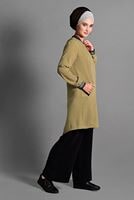 Hijab clothing BROWN PATCH DETAILED TRACKSUIT 9106 