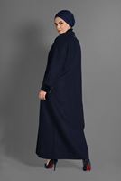 Vêtements hijab BLEU MARINE MANTEAU À BOUTONNÉ 9696