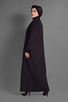 Vêtements hijab POURPRE MANTEAU À BOUTONNÉ 9696 