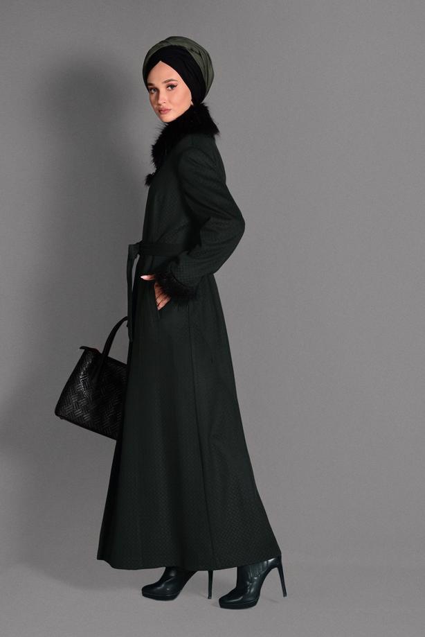 Vêtements hijab KAKI CABAN À BOUTONNÉ 9755  - TRENDTESETTÜR