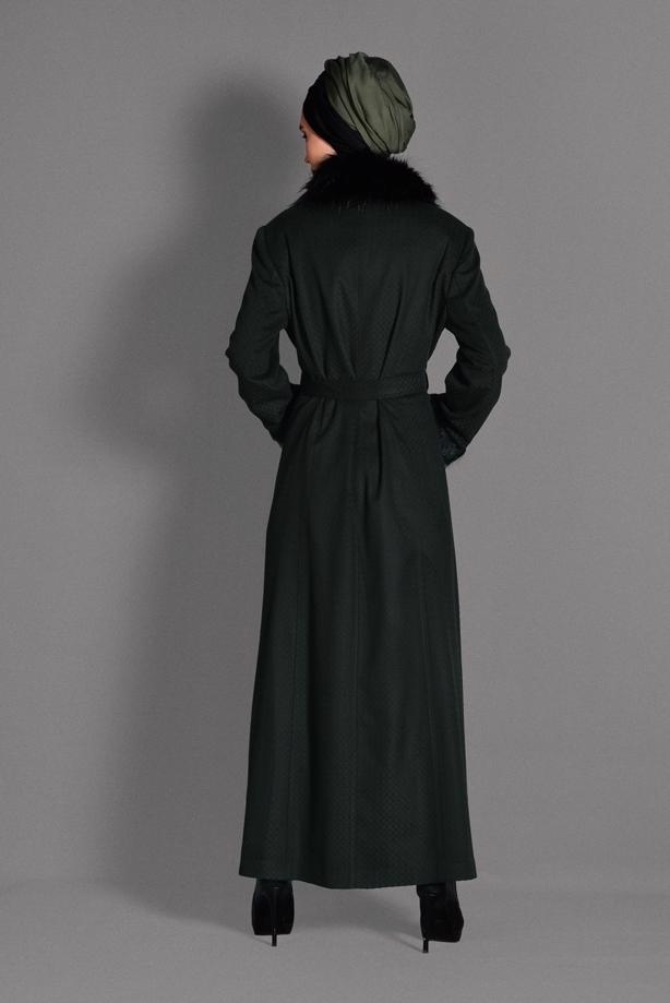 Vêtements hijab KAKI CABAN À BOUTONNÉ 9755  - TRENDTESETTÜR