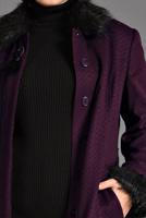 Hijab clothing PURPLE BUTTONED COAT 9755 