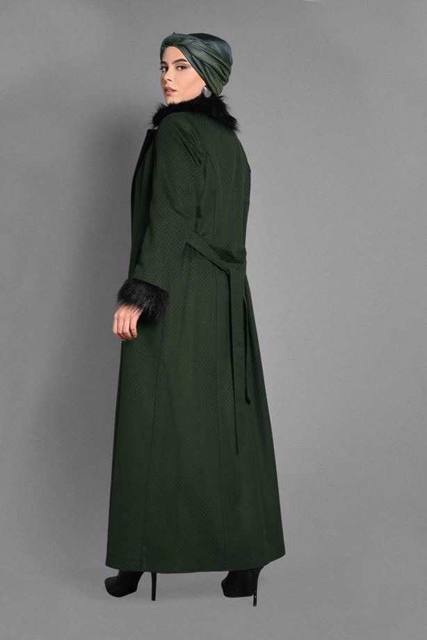 Vêtements hijab VERT CABAN À BOUTONNÉ 9755  - TRENDTESETTÜR