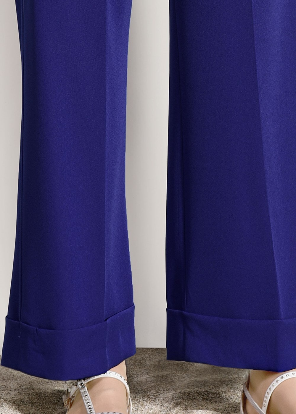 Tesettür giyim LACİVERT BEL KISMI LASTİKLİ BOL PAÇA PANTOLON 9954 