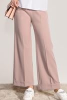 Tesettür giyim PEMBE BEL KISMI LASTİKLİ BOL PAÇA PANTOLON 9954 
