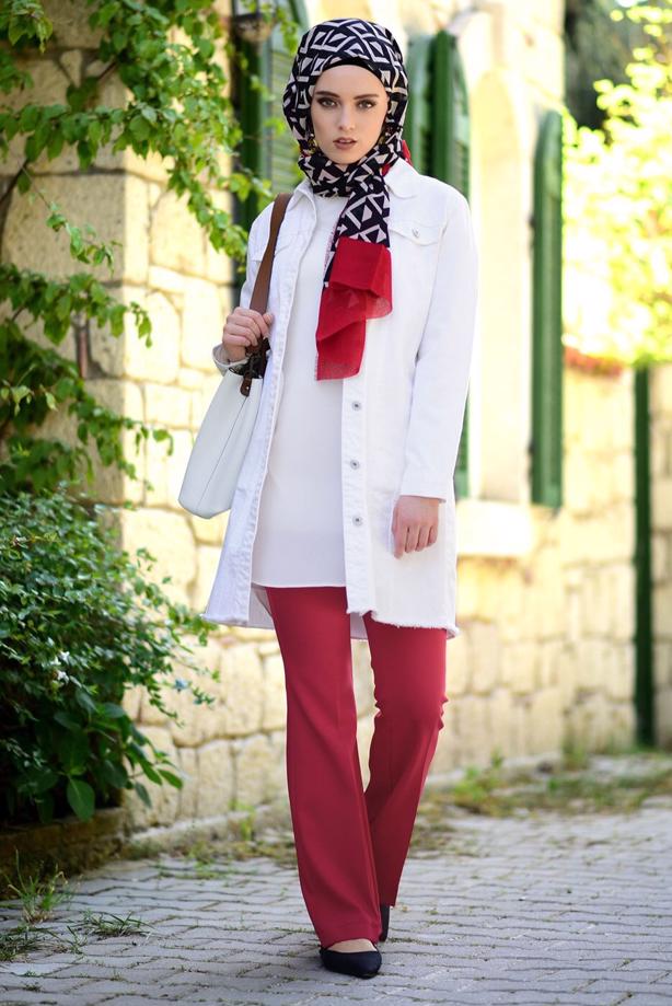 Hijab clothing  HIGH-WAIST FLARE PANTS 3854  - TRENDTESETTÜR