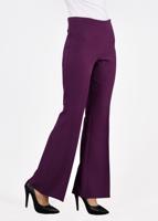 Vêtements hijab POURPRE PANTALON EN PATTES D′ÉLÈPHANT À HAUTE-TAILLE 3854 