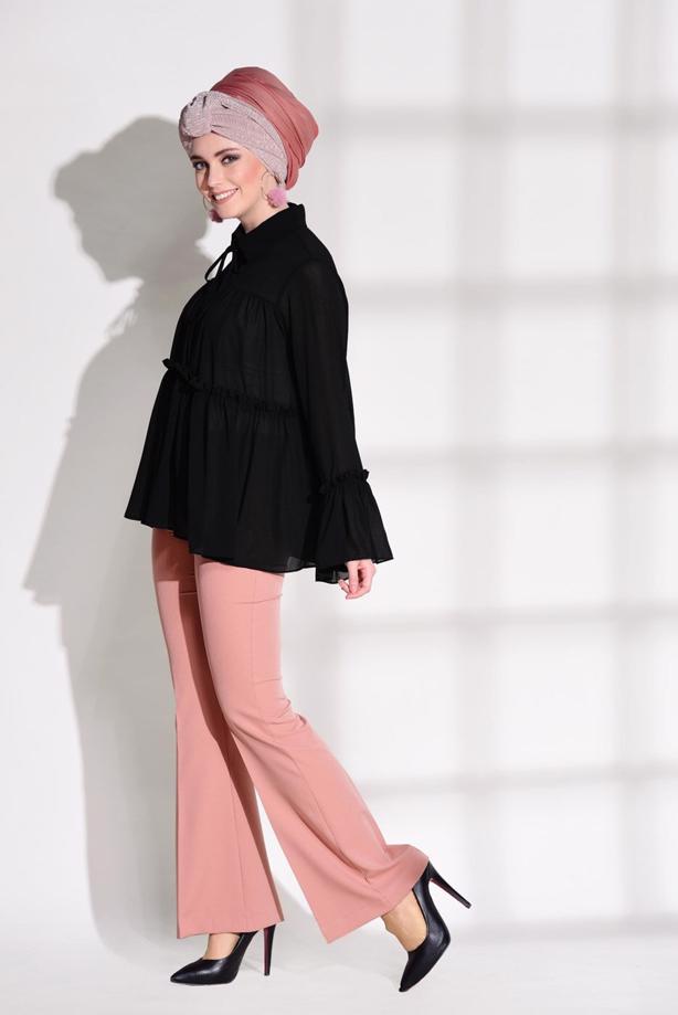 Vêtements hijab  HIGH-WAIST FLARE PANTS 3854  - TRENDTESETTÜR