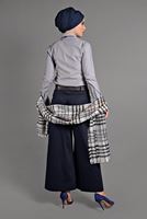 Tesettür giyim LACİVERT BOL PAÇA KEMERLİ PANTOLON 4605 