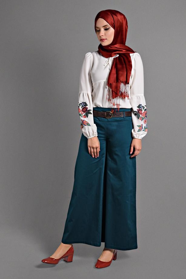 Vêtements hijab  BOOT-CUT BELTED PANTS 4605  - TRENDTESETTÜR