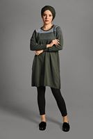 Tesettür giyim SİYAH FERMUAR DETAYLI LİKRALI PANTOLON 5338 