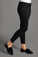 Tesettür giyim SİYAH FERMUAR DETAYLI LİKRALI PANTOLON 5338 