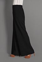 Tesettür giyim SİYAH BELİ LASTİKLİ TRİKO PANTOLON 7216