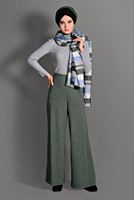 Tesettür giyim VİZON BELİ LASTİKLİ TRİKO PANTOLON 7216