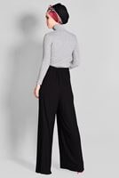 Tesettür giyim SİYAH BELİ LASTİKLİ SALAŞ PANTOLON 7217