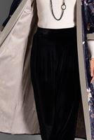 Tesettür giyim SİYAH KADİFE HAVUÇ PANTOLON 7236 