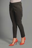 Tesettür giyim HAKİ CEPLİ ARA BEL PANTOLON 7254 