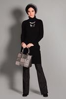 Tesettür giyim SİYAH ORTA YÜKSEK BEL KLASİK KESİM PANTOLON 7279 