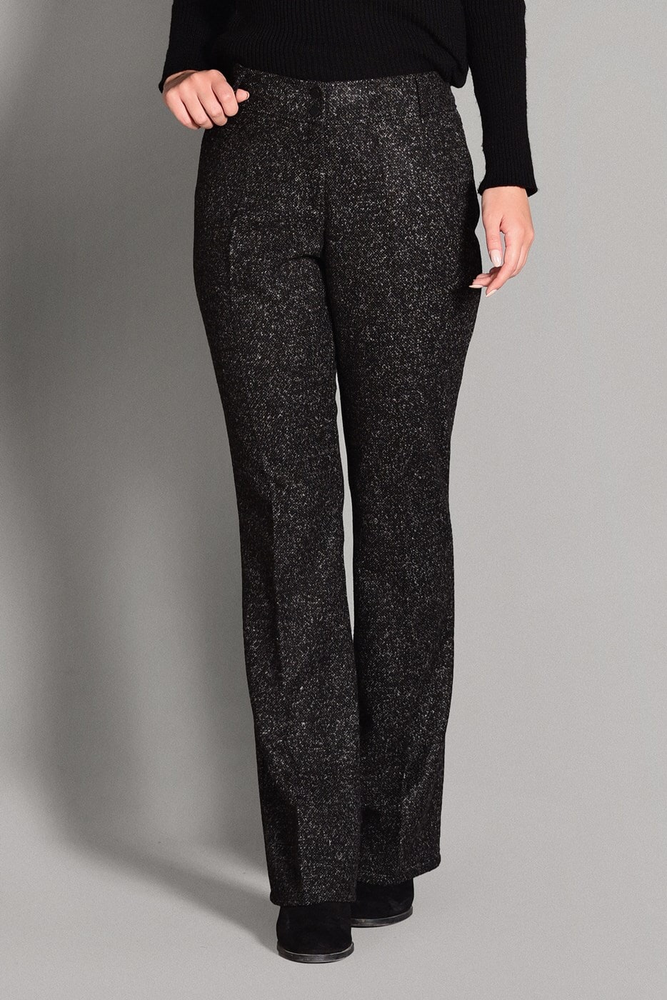 Tesettür giyim SİYAH ORTA YÜKSEK BEL KLASİK KESİM PANTOLON 7279 