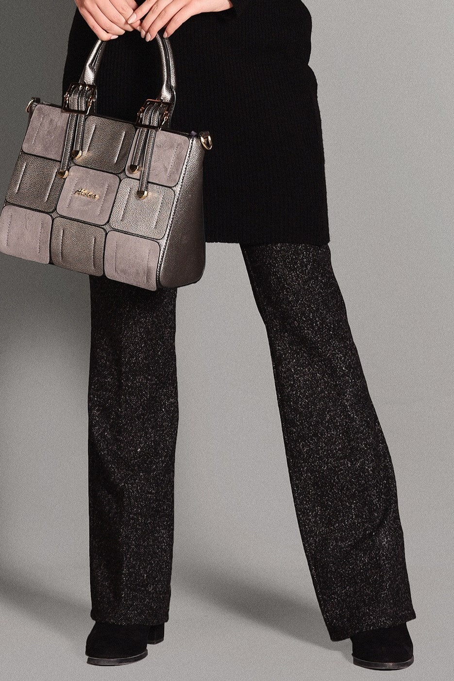 Tesettür giyim SİYAH ORTA YÜKSEK BEL KLASİK KESİM PANTOLON 7279 