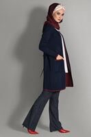 Tesettür giyim LACİVERT ORTA YÜKSEK BEL KLASİK KESİM PANTOLON 7279 